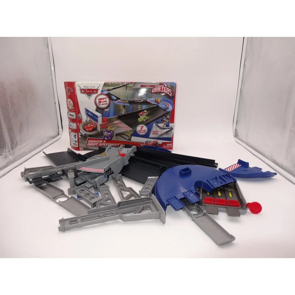 Disney Pixar Cars Micro Drifters Design & Drift Speedway Track Set Y0994 Mattel